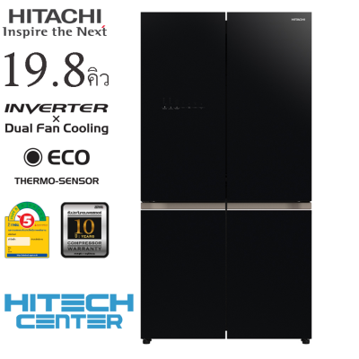 HITACHI ตู้เย็น 4 ประตู MULTI-DOORS INVERTER 19.8 คิว รุ่น R-WB640VF  RWB640VF สี ดำ/เทา (ส่งฟรีทั่วไทย) 