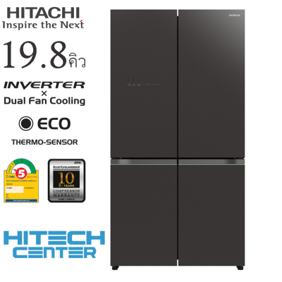 HITACHI ตู้เย็น 4 ประตู MULTI-DOORS INVERTER 19.8 คิว รุ่น R-WB640VF  RWB640VF สี ดำ/เทา (ส่งฟรีทั่วไทย) 