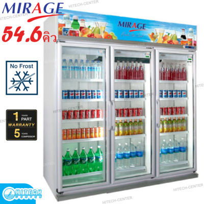 MIRAGE ตู้แช่เย็นกระจกมิราจ 3 ประตู 54.6 คิว รุ่น BC-153FN สีขาว 