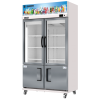 SANDEN ตู้แช่เย็นและแช่แข็งซันเด็น 4 ประตู เเช่ได้ทั้งเครื่องดื่มเเละน้ำแข็ง   รุ่น YDM-1005 YDM1005