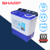 SHARP เครื่องซักผ้า 10 กก. รุ่น ES-TW100BL จัดส่งรวดเร็ว ส่งฟรี