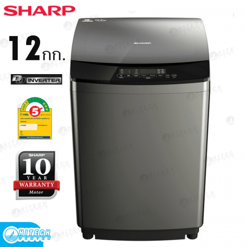 SHARP เครื่องซักผ้าฝาบนชาร์ป 12 กก. รุ่น ES-WJX12-GY