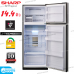 SHARP ตู้เย็น 2 ประตู INVERTER 14.4 คิว SJ-X410GP-BK (กระจกสีดำ)