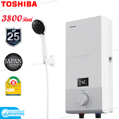 TOSHIBA เครื่องทำน้ำอุ่นระบบดิจิตอล 3800 วัตต์  รุ่น DSK38ES5KW สีขาว