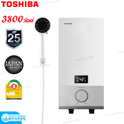 TOSHIBA เครื่องทำน้ำอุ่นระบบดิจิตอล 3800 วัตต์  รุ่น DSK38ES5KW สีขาว